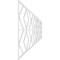Ekena Millwork Set of Four Panels for 94 1/2"W x 28 1/4"H Hillrose Fretwork Wainscot Wall Paneling WPKP14X01X47HRE - alternate 5